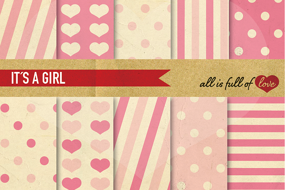 Baby Pink Background Paper Pack preview 2