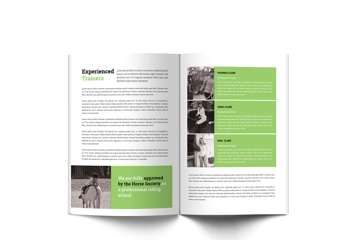 Horse Riding A4 Brochure, a Brochure Template by Incools Stokie (Photo 5 of 13)