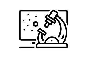 Pathology laboratory black icon, an Outline Icon by Creative priyanka