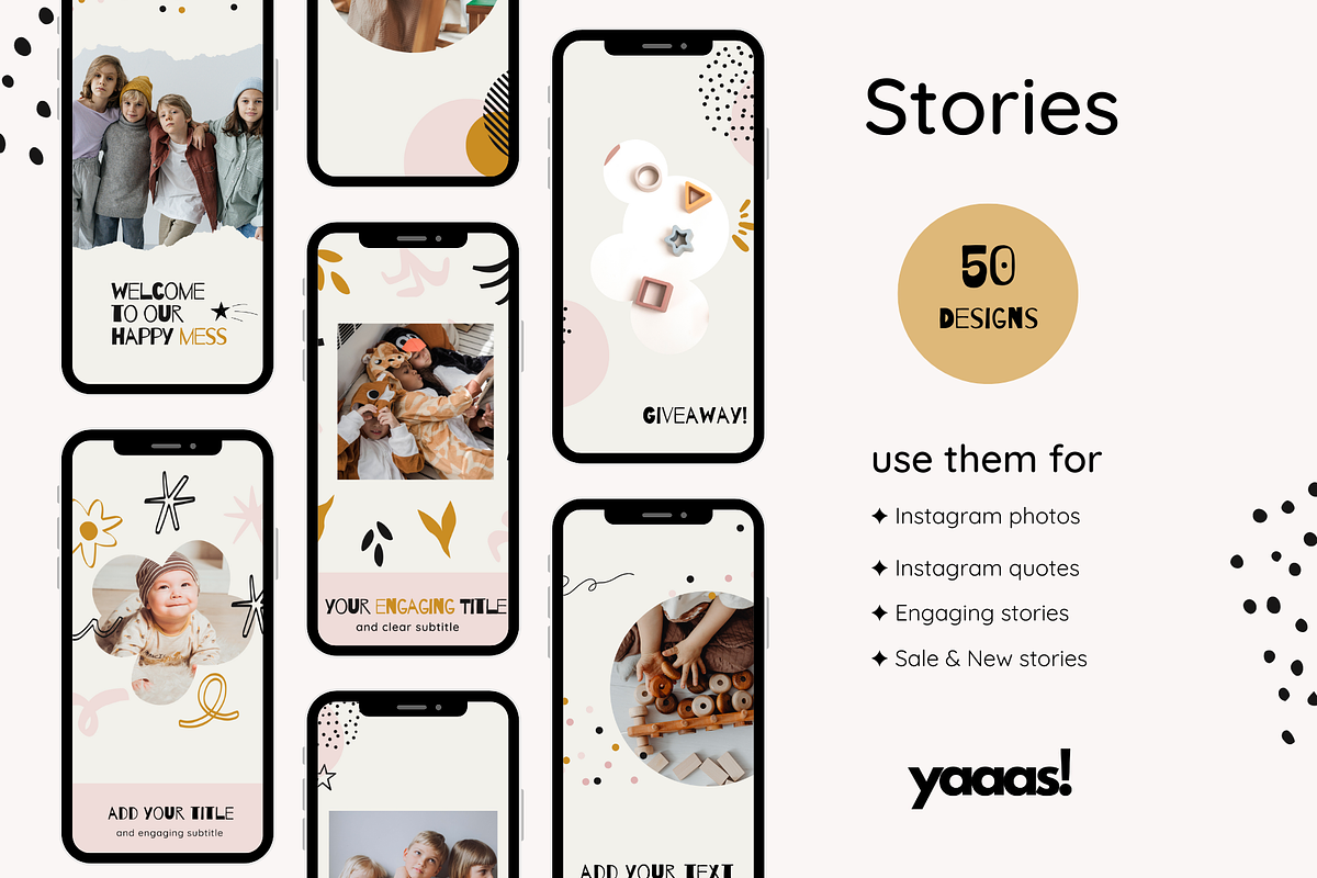 Kids Instagram Story Template Canva, a Social Media Template by Yaaas Design (Photo 2 of 7)