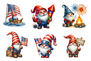 4th Of July Gnomes Clipart, an Illustration by CreationArt (Thumbnail 3 of 5)