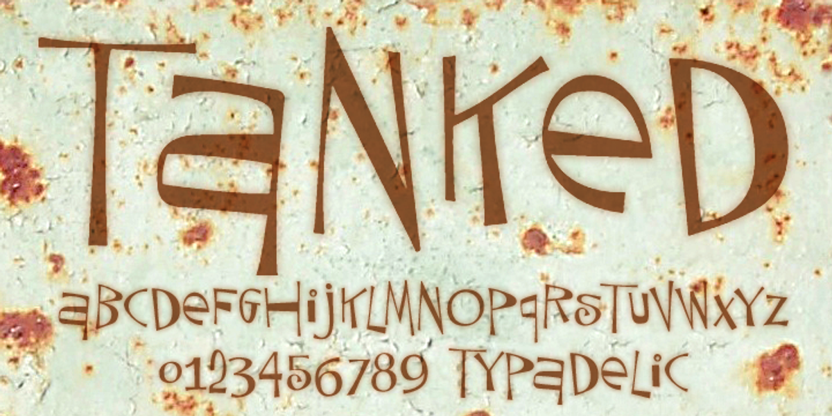 Tanked, a Handwritten Font by Typadelic