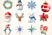 Watercolor Brush Doodle Christmas, an Illustration by DreamCafeArt (Thumbnail 2 of 4)