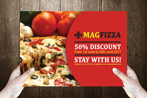 Pizzanto Post Card Template Design