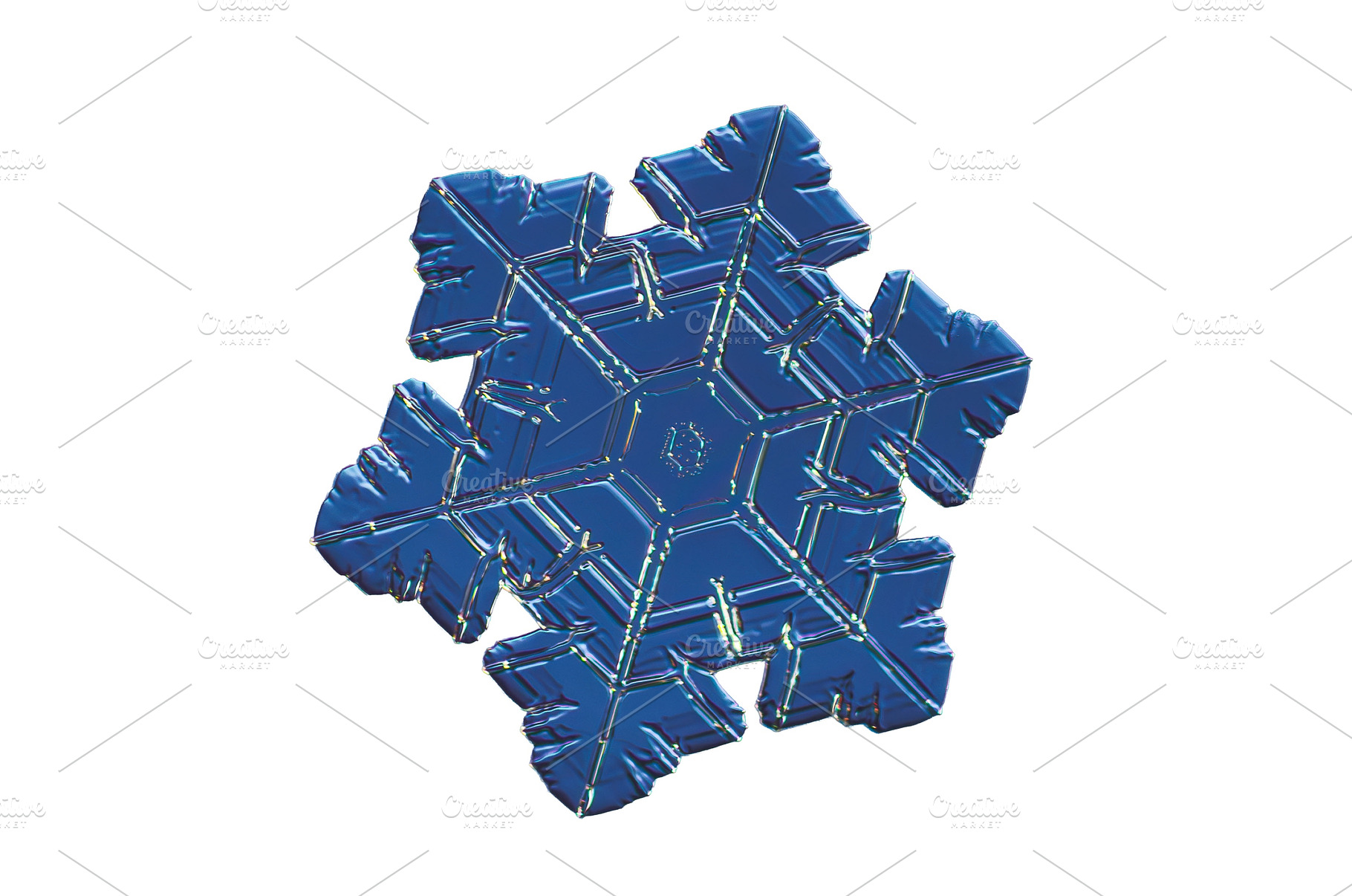 Natural blue snowflake crystal, a Nature Photo by Lukas Jonaitis SHOP