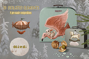 Digital watercolor vintage set, an Animal Illustration by TanyaSchuka (Thumbnail 2 of 5)