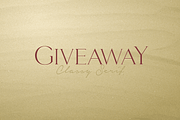 Giveaway - Classy Serif Font, a Serif Font by Sensatype (Thumbnail 1 of 13)
