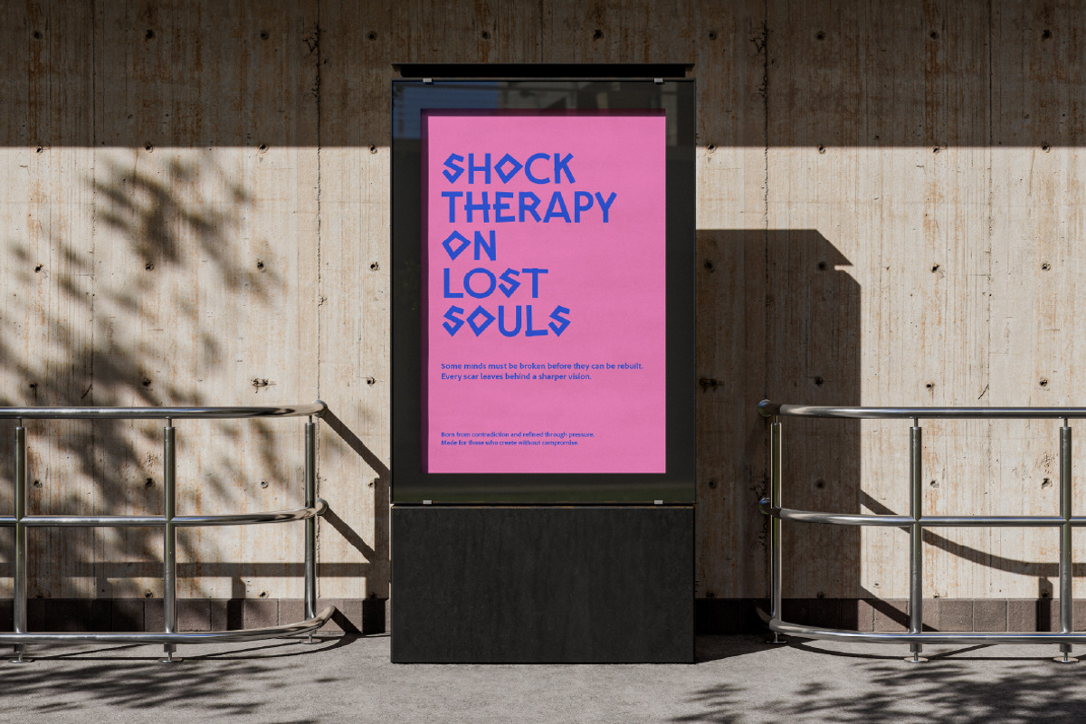 Egosentris - Experimental Sans Serif, a Sans Serif Font by Nian Keun Studio (Photo 7 of 10)