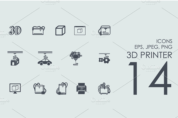 3D Printer Icons
