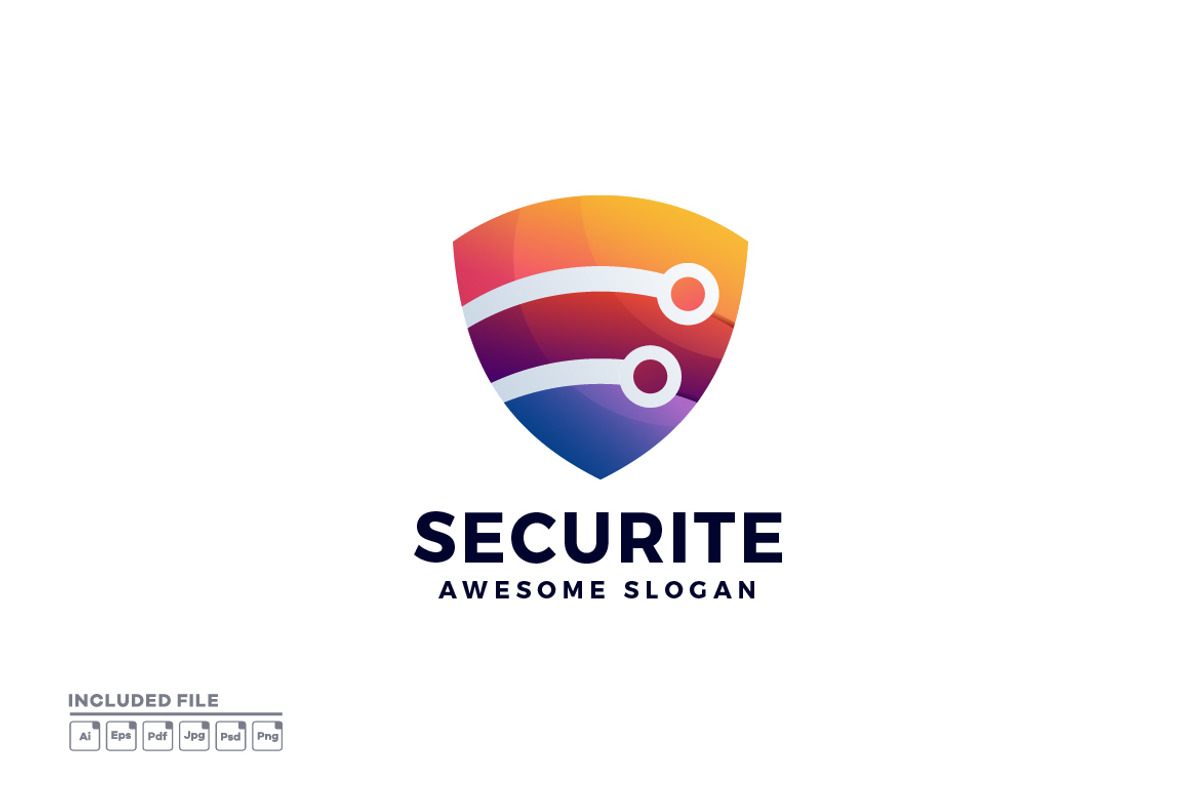 Security Tech Colorful Gradient Logo, a Branding & Logo Template by yuanesei