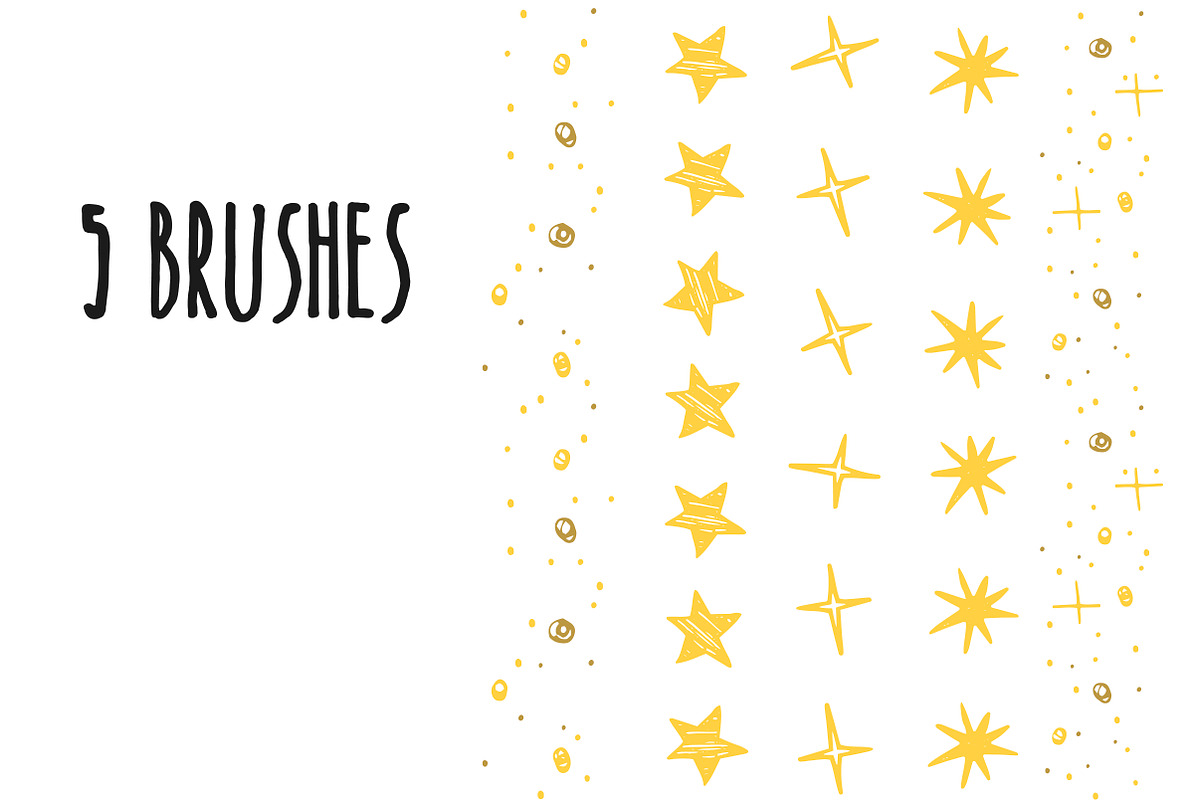 Stars, moon and backgrounds, an Illustration by Lina_Lisichka (Photo 6 of 10)