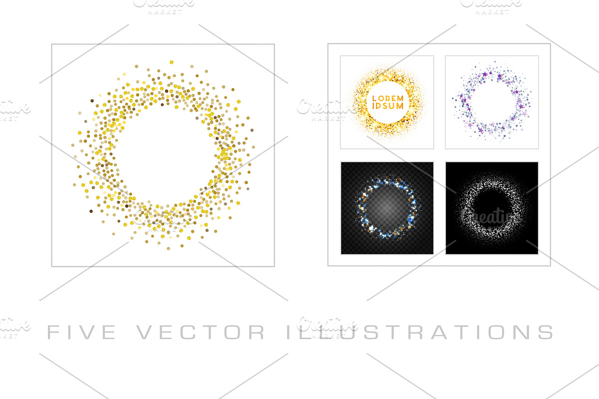 Abstract circle glitter and sparkles, a Texture Graphic by majcot (Photo 1 of 6)