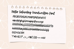 Hello Saturday Handwritten Font