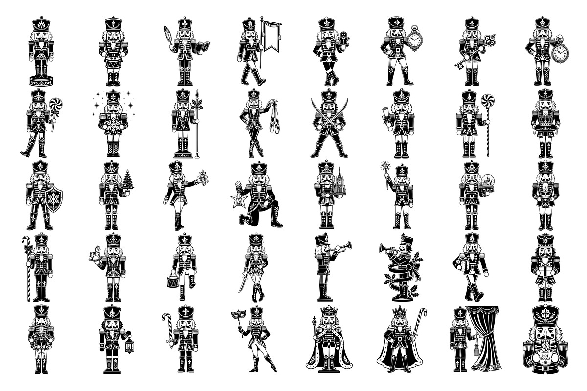 Nutcracker Ballet SVG Graphics, a Seasonal Illustration by DENIDigitalArtSudio (Photo 3 of 7)
