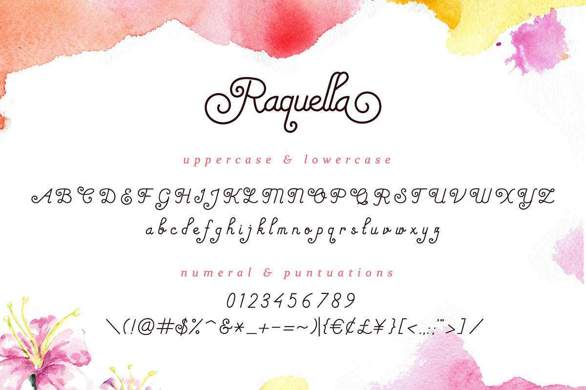 Raquella Script preview 2