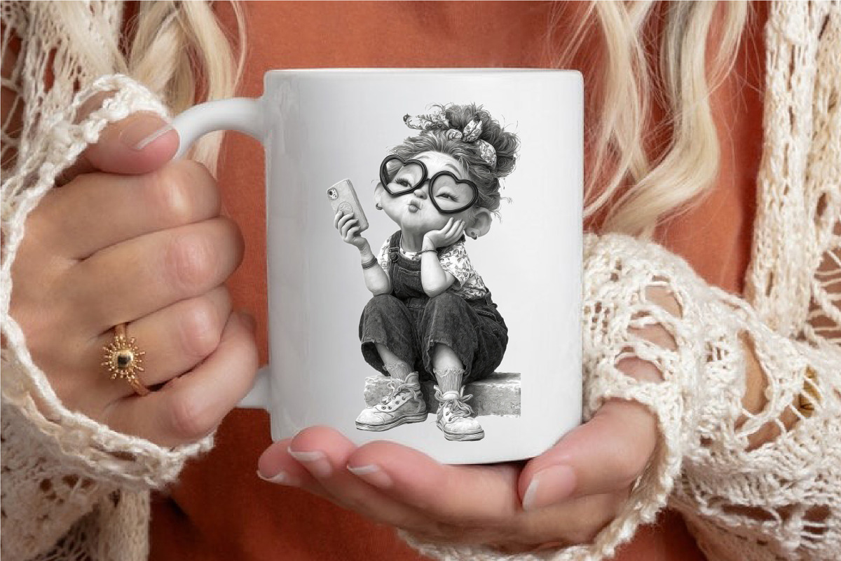 Summer Funny Grandma Clipart, an Illustration by designcity5 (Photo 5 of 5)