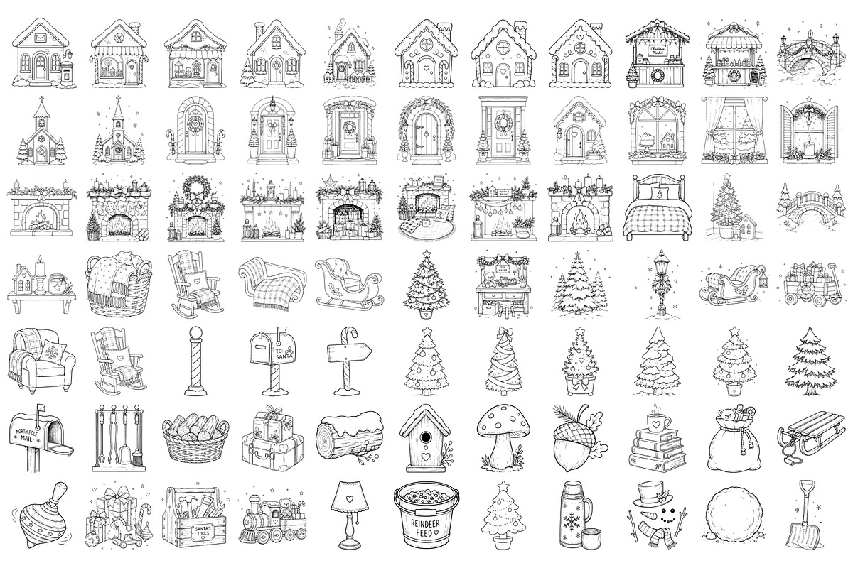Christmas Doodle SVG Graphics, a Seasonal Illustration by DENIDigitalArtSudio (Photo 4 of 9)
