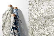 TOILE DE JOUY vector patterns set, a Seasonal Illustration by FleurArt (Thumbnail 6 of 8)