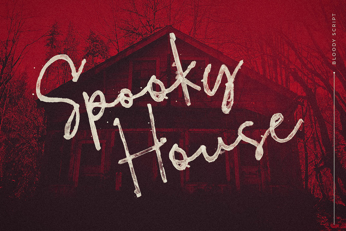 Bloody Script SVG Font preview 5