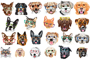 Watercolor Pet Bundle in Glasses, an Animal Illustration by ThePawPrintsShop (Thumbnail 2 of 5)