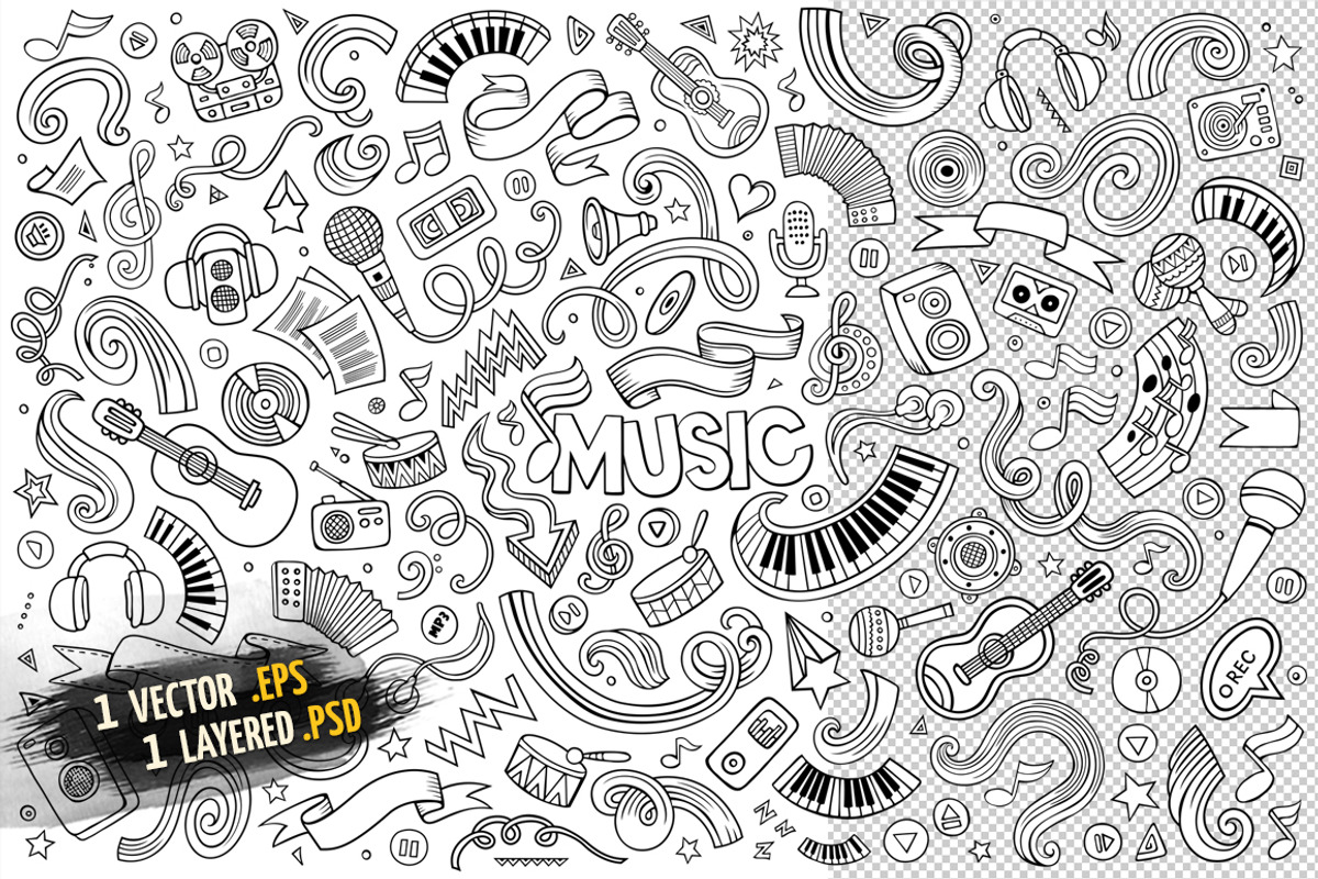 Musical Objects & Elements Set, an Object Graphic by BALABOLKA (Photo 3 of 4)