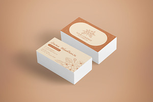 Brown Floral Business Card