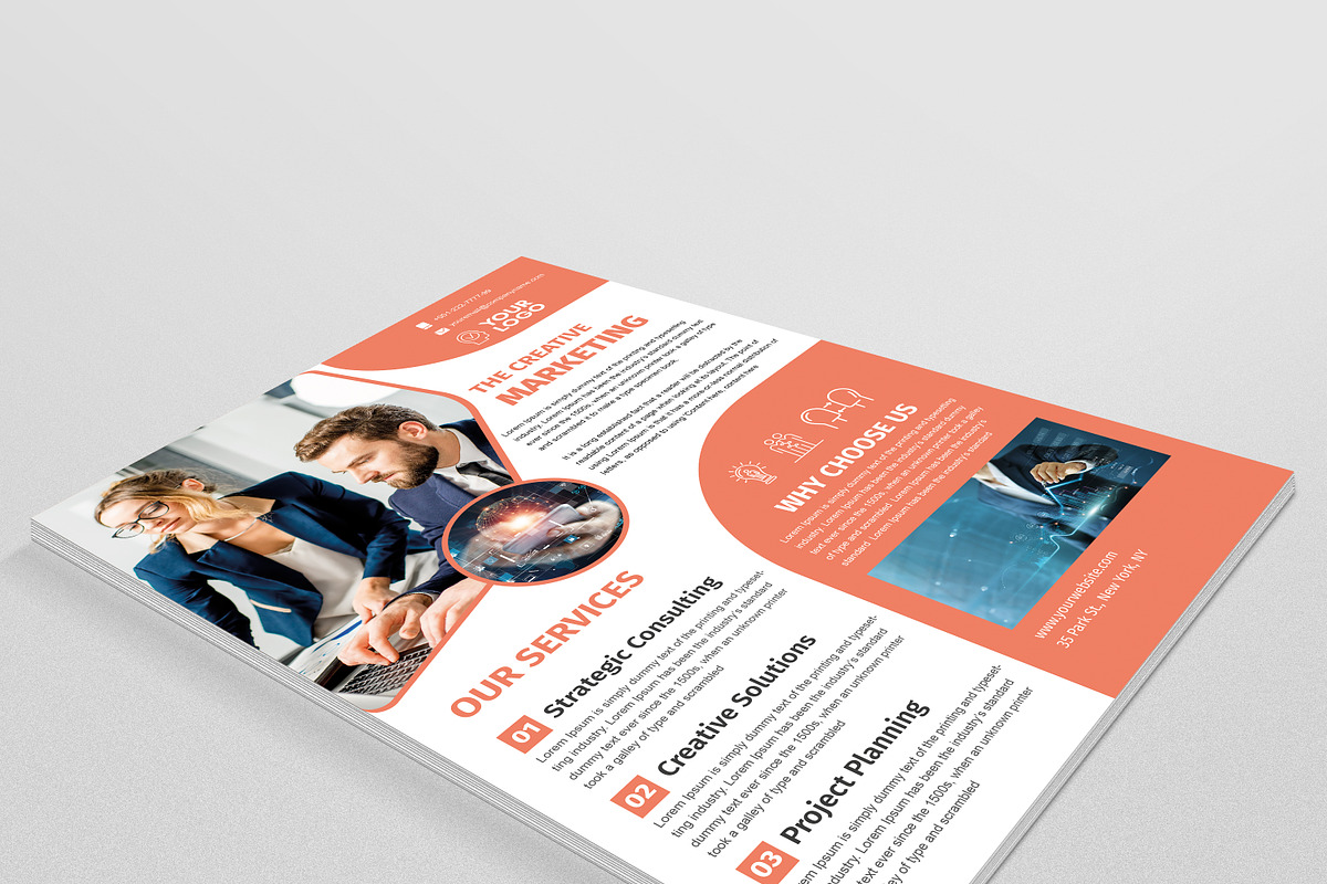 Printable Corporate Business Flyer, a Flyer Template by Madhabi Studio (Photo 2 of 2)