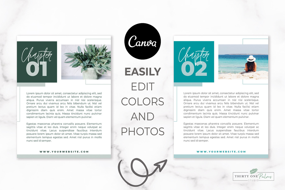 eBook Template for Canva | Green, a Magazine Template by Thirty One Palms Studio (Photo 8 of 11)