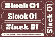 Slack 01 | Cheerful Sans Serif Font, a Sans Serif Font by Fateh.Lab (Thumbnail 3 of 13)