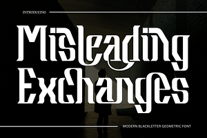 Misleading Exchanges Font