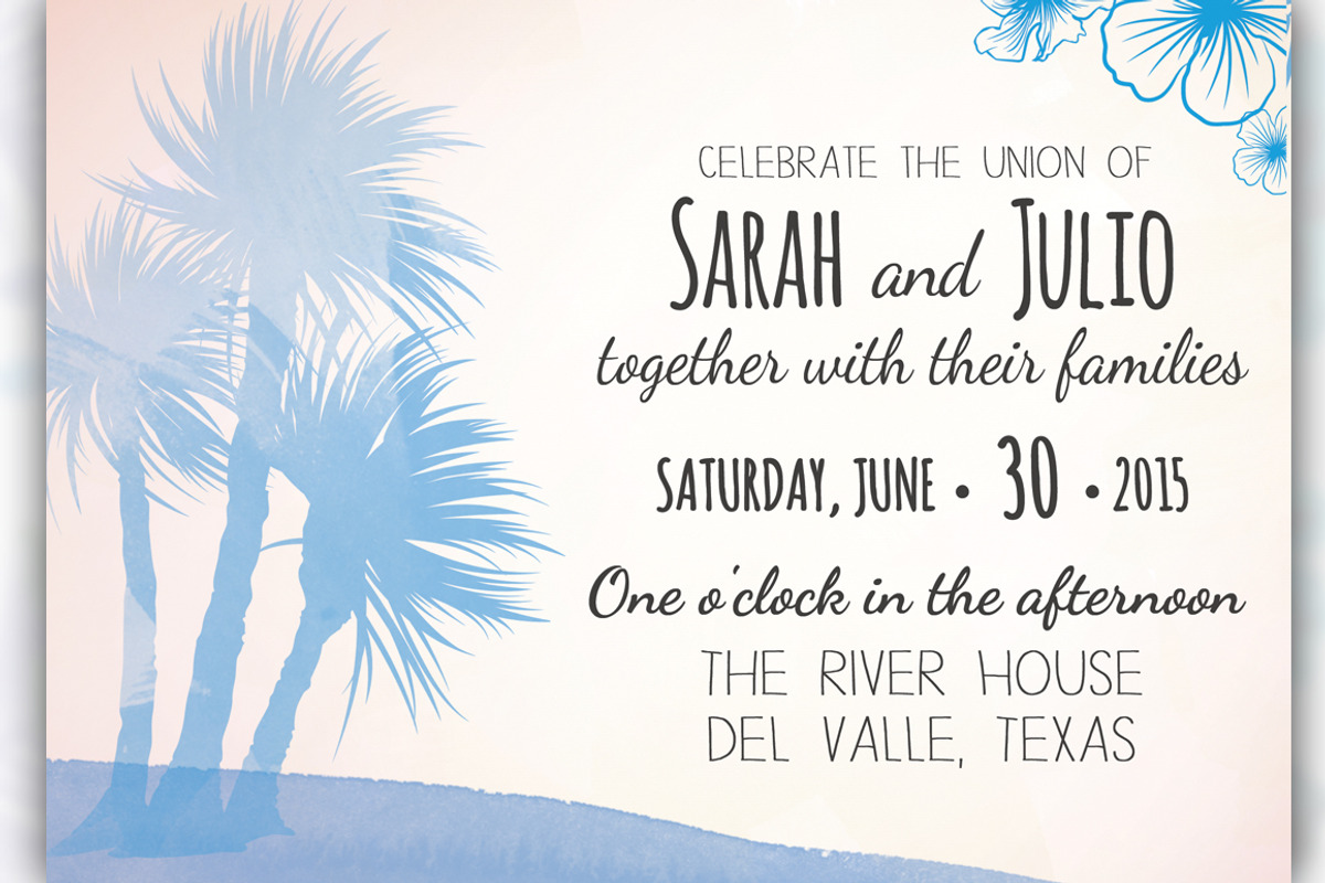 Beach Themed Wedding Inviation, an Invitation Template by tbarkley (Photo 1 of 2)