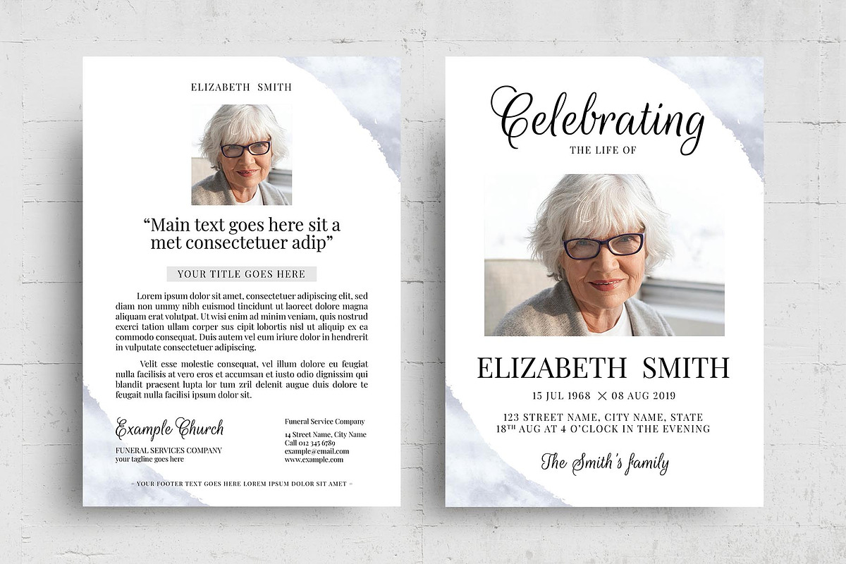 Memorial Service Flyer Template, a Flyer Template by BrandPacks (Photo 4 of 6)