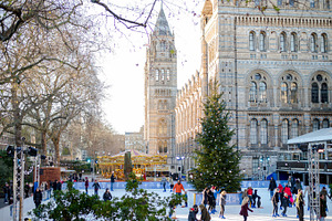 Ice skating in London in winter