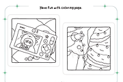 Cozy Girl Christmas Coloring Pages, a Seasonal Illustration by Design Station (Thumbnail 3 of 4)