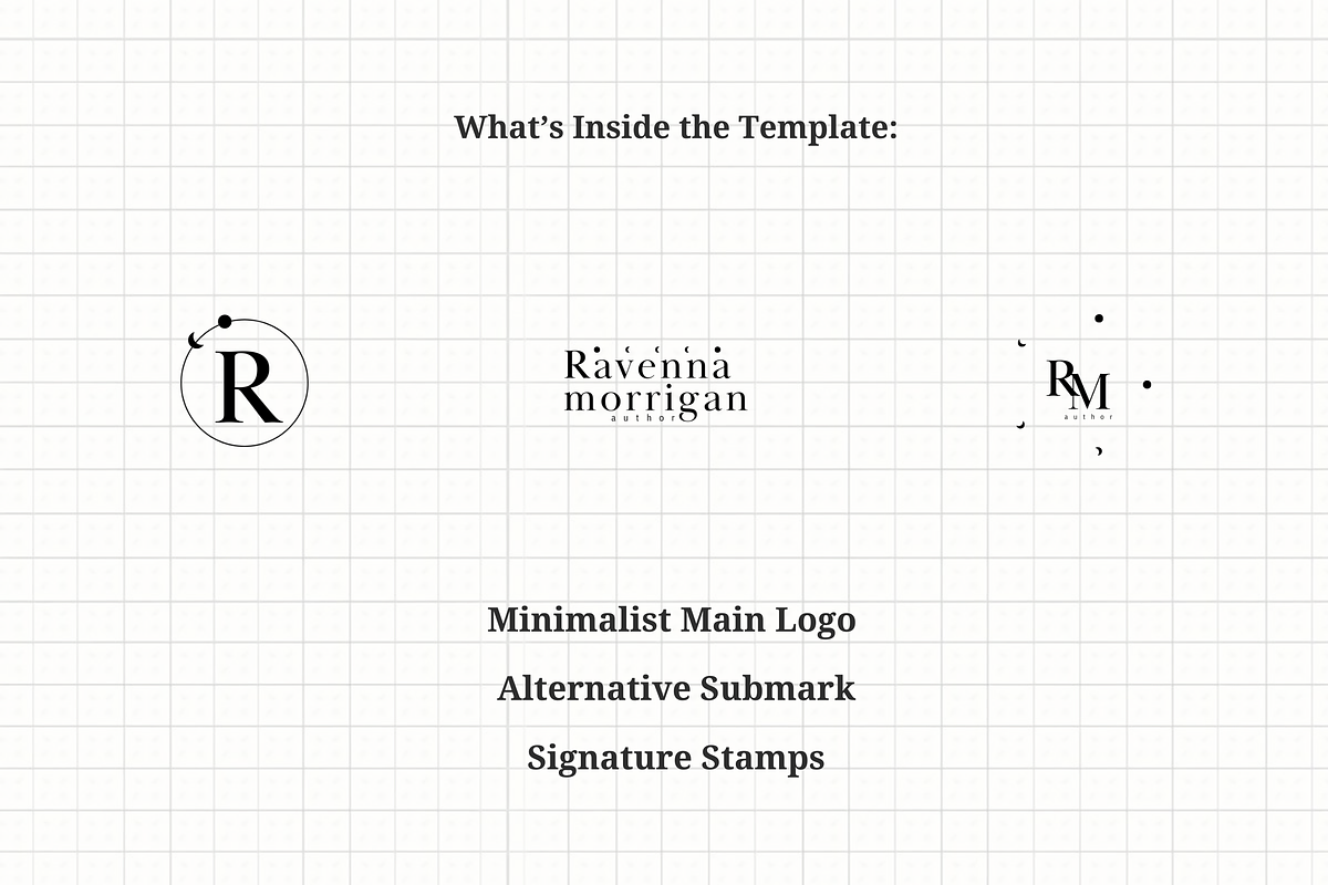 Author Logo Canva Templates, a Branding & Logo Template by Little Creative Scribbles (Photo 6 of 11)