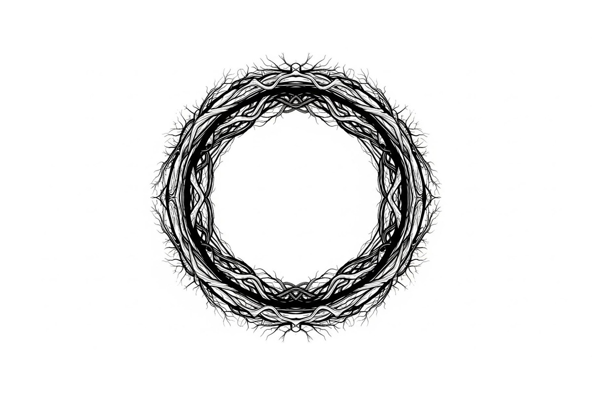 Hand Drawn Wreath Frame Bundle, an Illustration by yasushie (Photo 4 of 51)