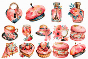 Watercolor Paris Clipart, an Illustration by Libby Wishes (Thumbnail 2 of 7)