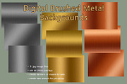 Digital Brushed Metallic Backgrounds, a Texture Graphic by artbyjocelyn.digital (Thumbnail 1 of 4)
