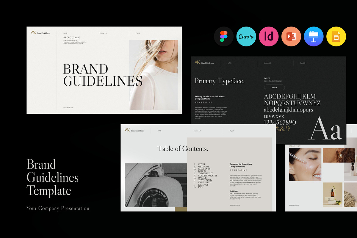 MINILY / Brand Guidelines Template, a Presentation Template by Minily (Photo 1 of 9)