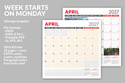 Monthly Planner 2027 (MP017-27), a Stationery Template by mikhailmorosin (Thumbnail 2 of 7)