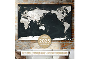 Vector World Map - Pacific View, a Graphic by PorcuPen Works (Thumbnail 1 of 6)