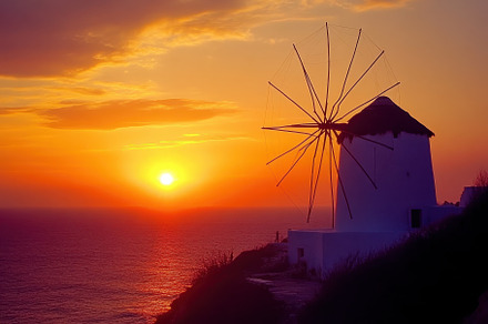 Stunning sunset view over the Aegean, a Photo by Iftikhar Alam