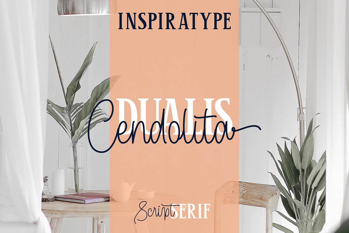 Cendolita Dualis - Script and Serif, a Script Font by Inspiratype (Photo 1 of 11)