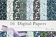 Violet Florals & Greenery Leaves, an Illustration by Momo Studio (Thumbnail 14 of 19)