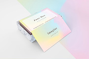 Minimal holographic business card | Business Card Templates ~ Creative ...