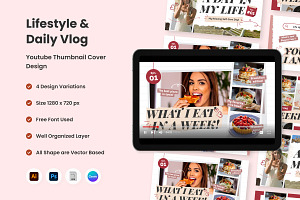 Lifestyle YouTube Thumbnail Design, a Social Media Template by twinstd
