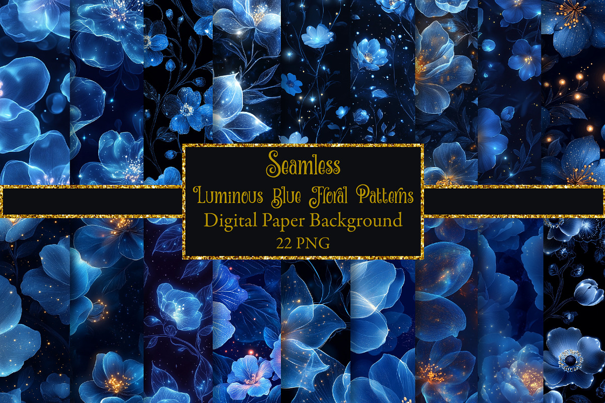 Luminous Floral Seamless Patterns, a Texture Illustration by Dream Creation (Photo 1 of 6)