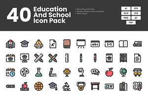 Education And School Icon Pack, a Duotone Icon by erifqizeicon