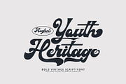 Youth Heritage - Bold Script Font, a Script Font by HeyFonts (Thumbnail 1 of 10)