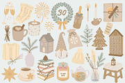 Hygge New Year Scandinavian Clipart, a Decorative Illustration by Blumensdiary (Thumbnail 2 of 7)